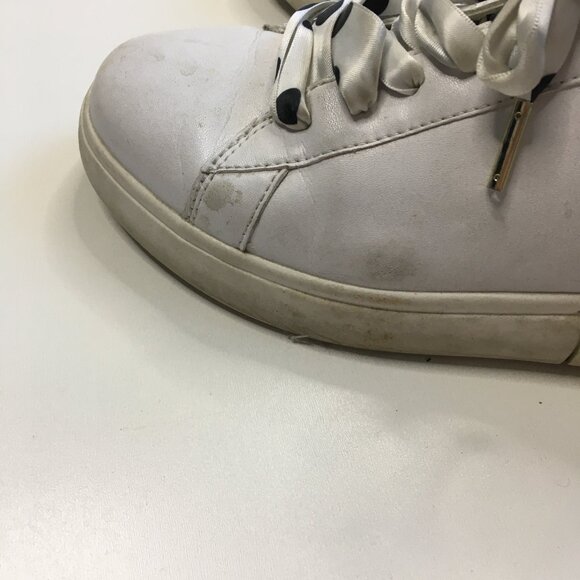 KATE SPADE New York Leather White Black Polka Dot Lace LIFT Sneakers Shoes - Picture 10 of 12